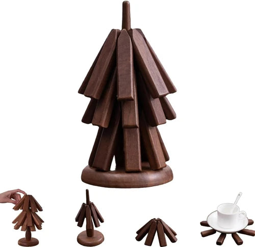 Wooden Hot Plate Mat Kitchen Accessory Decorative Mat For Hot Plate Bowl Teapot