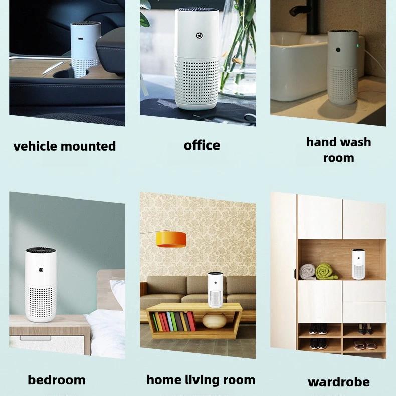 Mini USB Car Air Purifiers, Small Portable Negative Ion Smoke for Better Sleep, Office, Desktop
