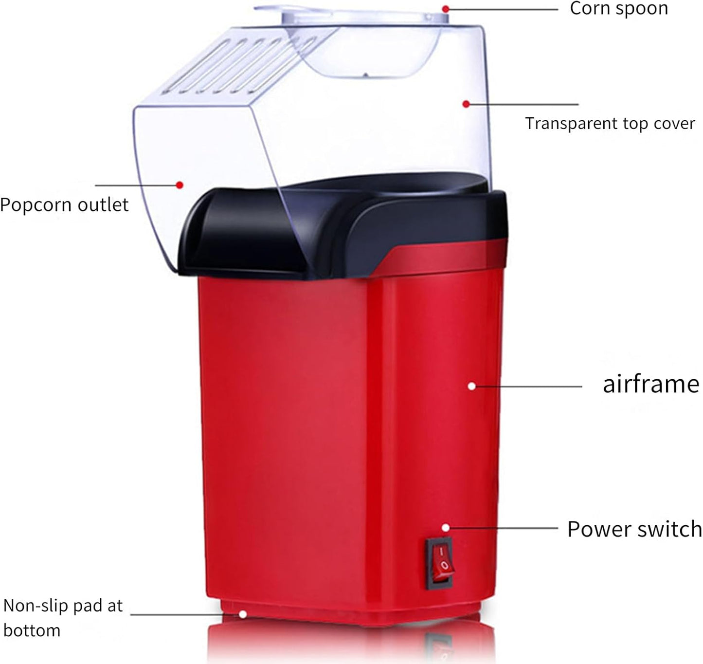 Popcorn Maker Easy to Make Popcorn Home Portable and Convenient 1Pcs Christmas Halloween Gift