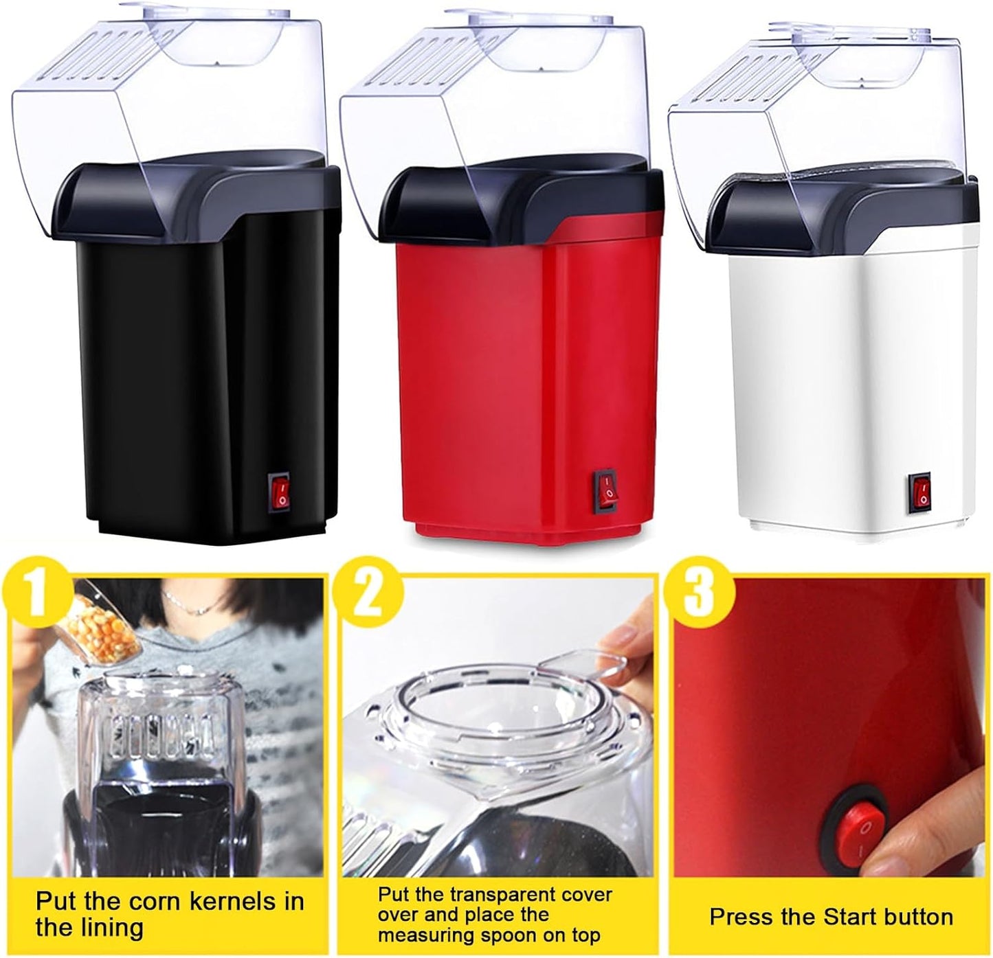 Popcorn Maker Easy to Make Popcorn Home Portable and Convenient 1Pcs Christmas Halloween Gift