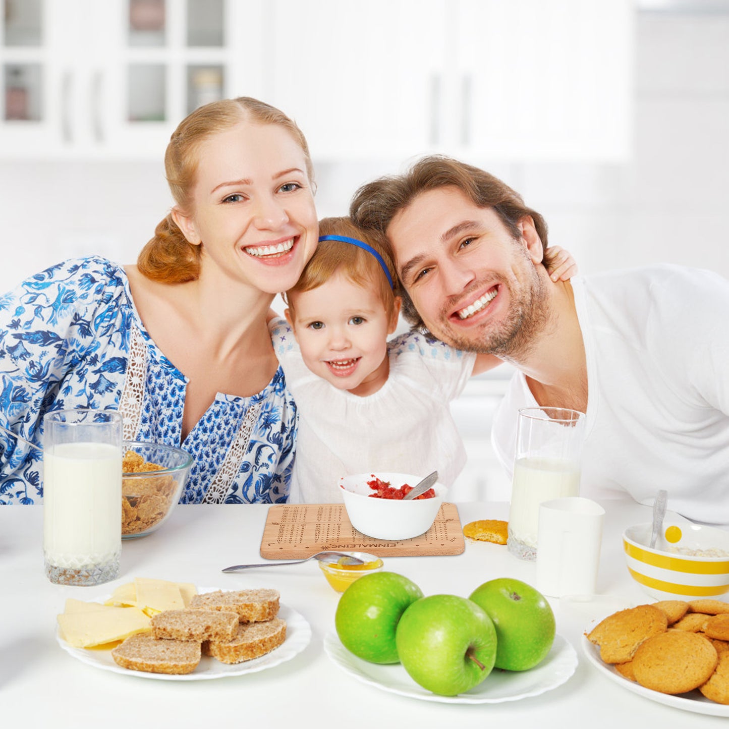 ABC und 1x1 Frühstücksbrettchen Kinder Holz Frühstücksbrett zum Einschulung Geschenke Schulanfang Lernen Holzbrettchen für Kinder Mädchen Jungen Schulkind Kindergeburtstag Weihnachten Geschenk